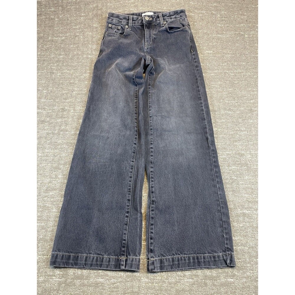 Pacsun Casey low rise baggy size 22 Jeans Gray Dark Wash 100% Cotton